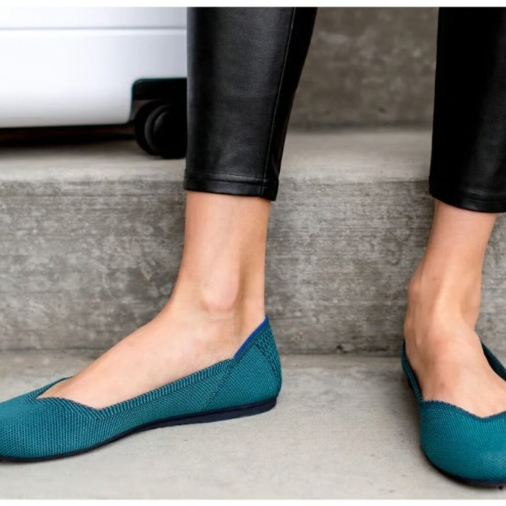 Rothy's 9 - Spruce Python Ballet Flats - Picture 2 of 5